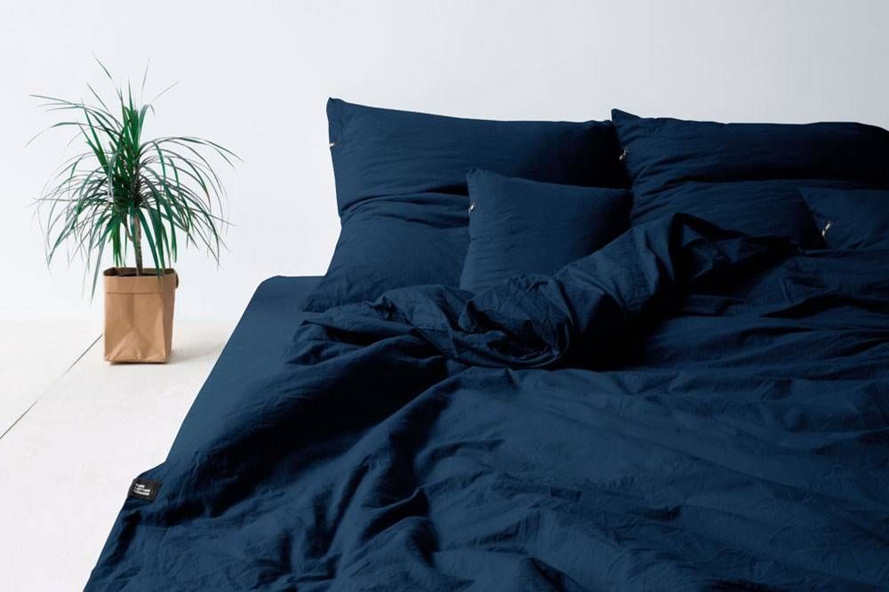 Pościel bawełniana 160x200 Pure granat przygaszony jednobarwna Hop Design 1 Pościel bawełniana 160x200 Pure granat przygaszony jednobarwna Hop Design