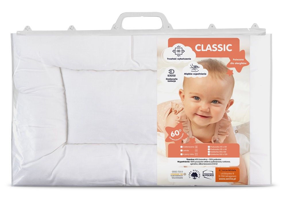 Poduszka dziecięca 40x60 Classic biała 150g Inter-Widex 2 Poduszka dziecięca 40x60 Classic biała 150g Inter-Widex - obrazek 2