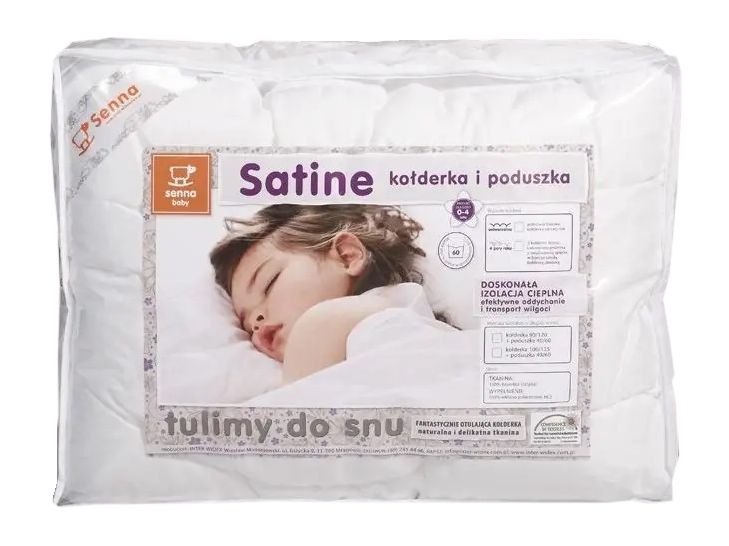 Komplet dziecięcy 4 Pory Roku Satine 90x120 biały połyskujący Inter-Widex 2 Komplet dziecięcy 4 Pory Roku Satine 90x120 biały połyskujący Inter-Widex - obrazek 2