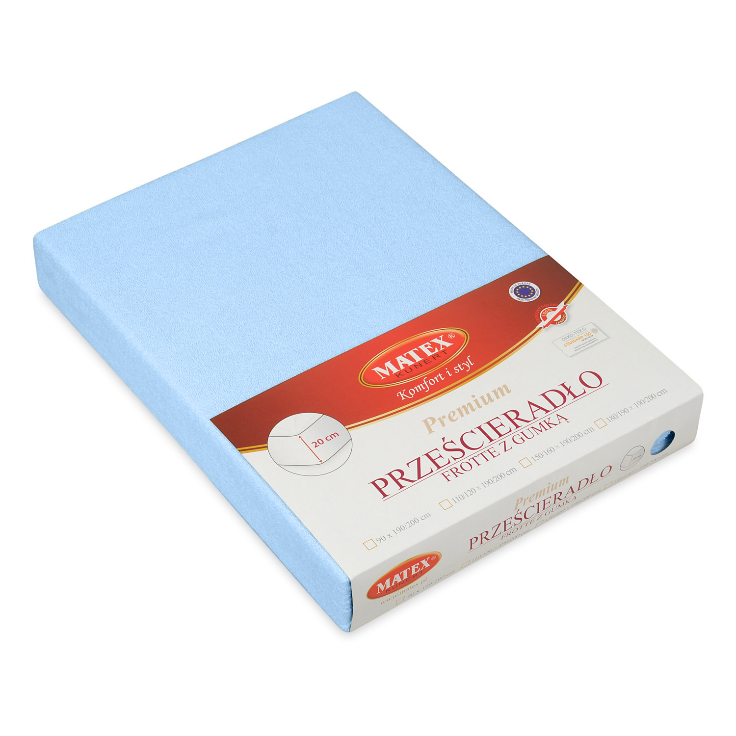 Prześcieradło frotte z gumą 150/160x190/200 Premium j. niebieski 24 Matex 3 Prześcieradło frotte z gumą 150/160x190/200 Premium j. niebieski 24 Matex - obrazek 3