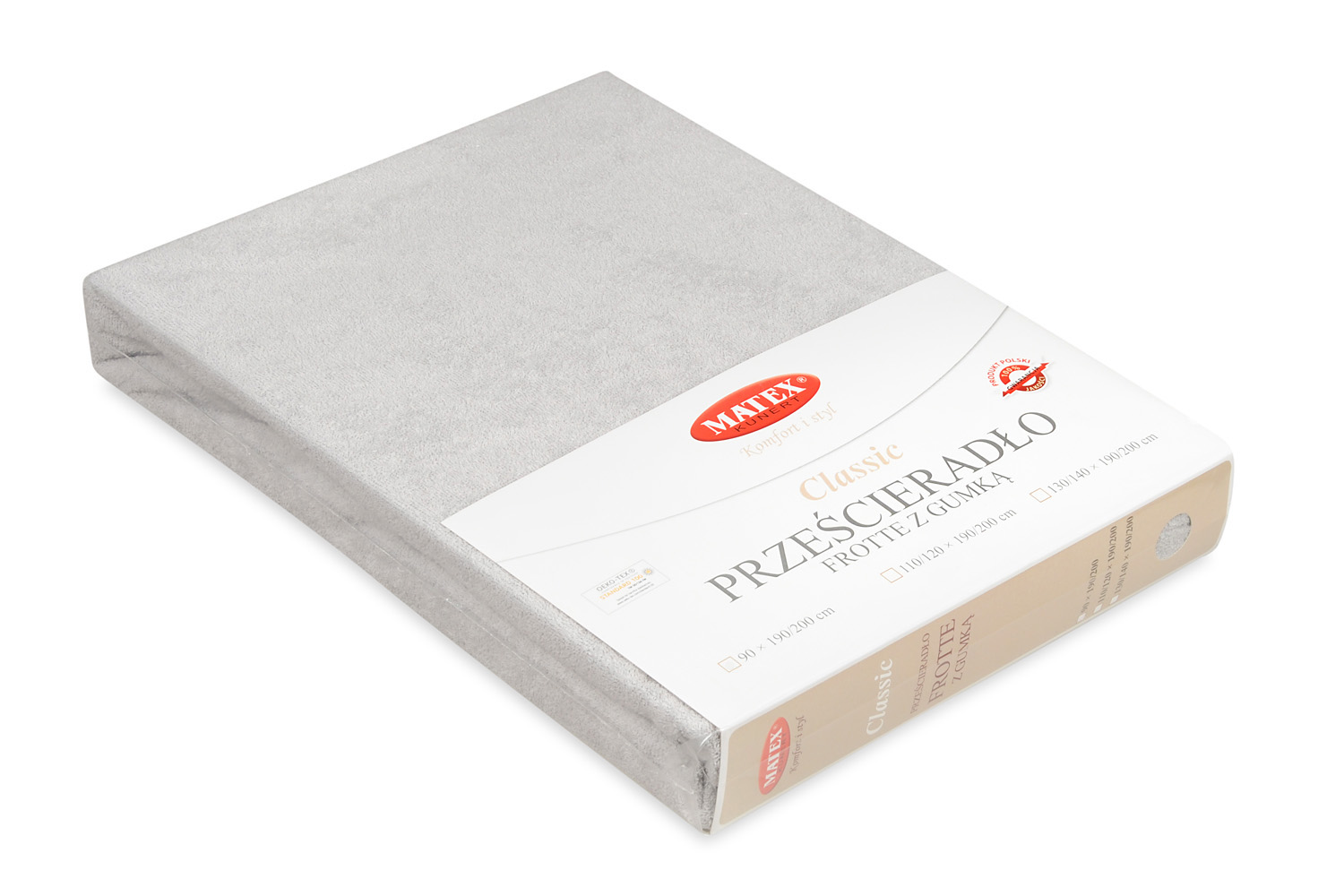 Prześcieradło frotte z gumką 150/160x190/200 Classic szary 42 Matex 3 Prześcieradło frotte z gumką 150/160x190/200 Classic szary 42 Matex - obrazek 3