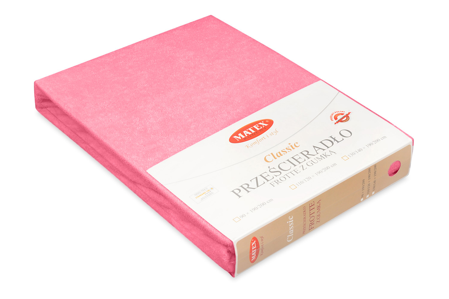 Prześcieradło frotte z gumką 180/190x190/200 Classic różowy 10 Matex 3 Prześcieradło frotte z gumką 180/190x190/200 Classic różowy 10 Matex - obrazek 3