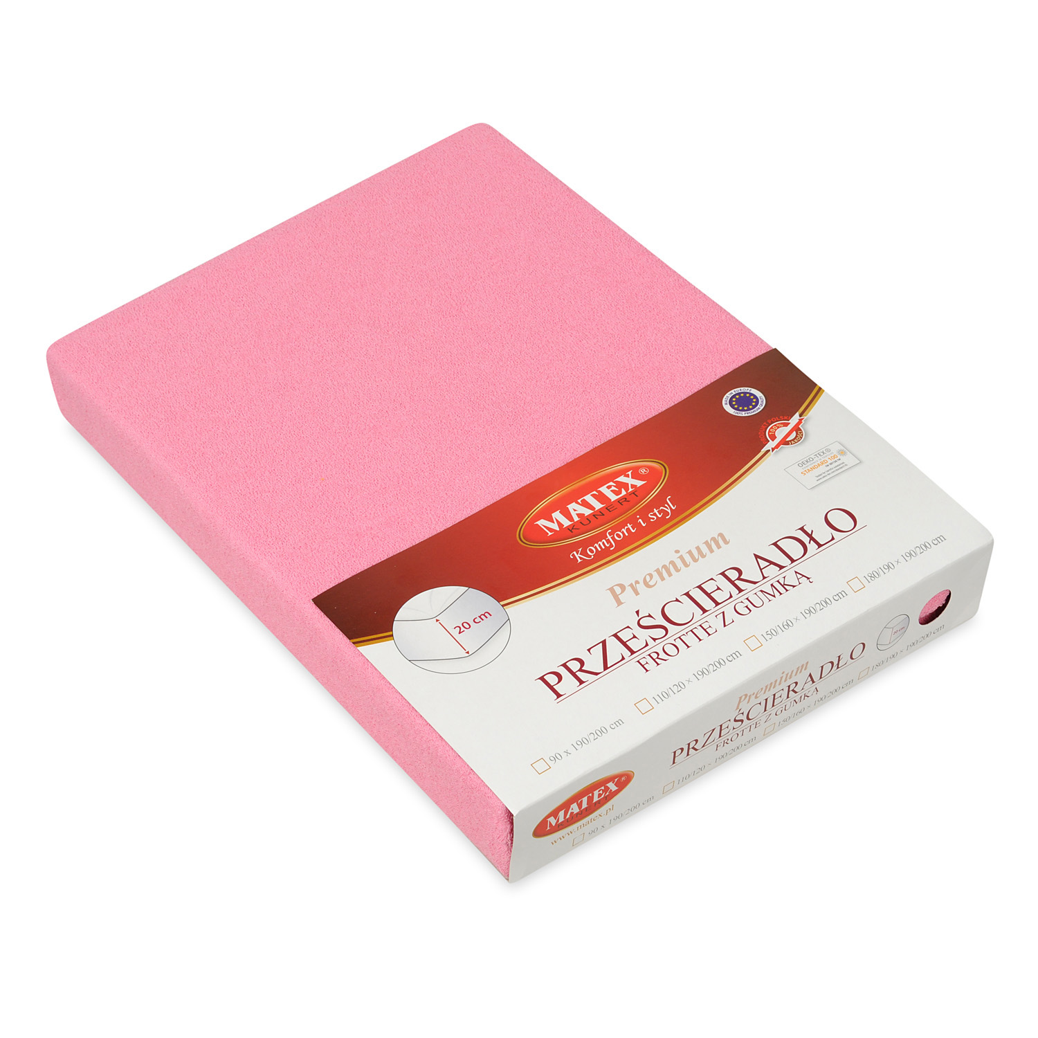 Prześcieradło frotte z gumą 180/190x190/200 Premium różowy 10 Matex 3 Prześcieradło frotte z gumą 180/190x190/200 Premium różowy 10 Matex - obrazek 3