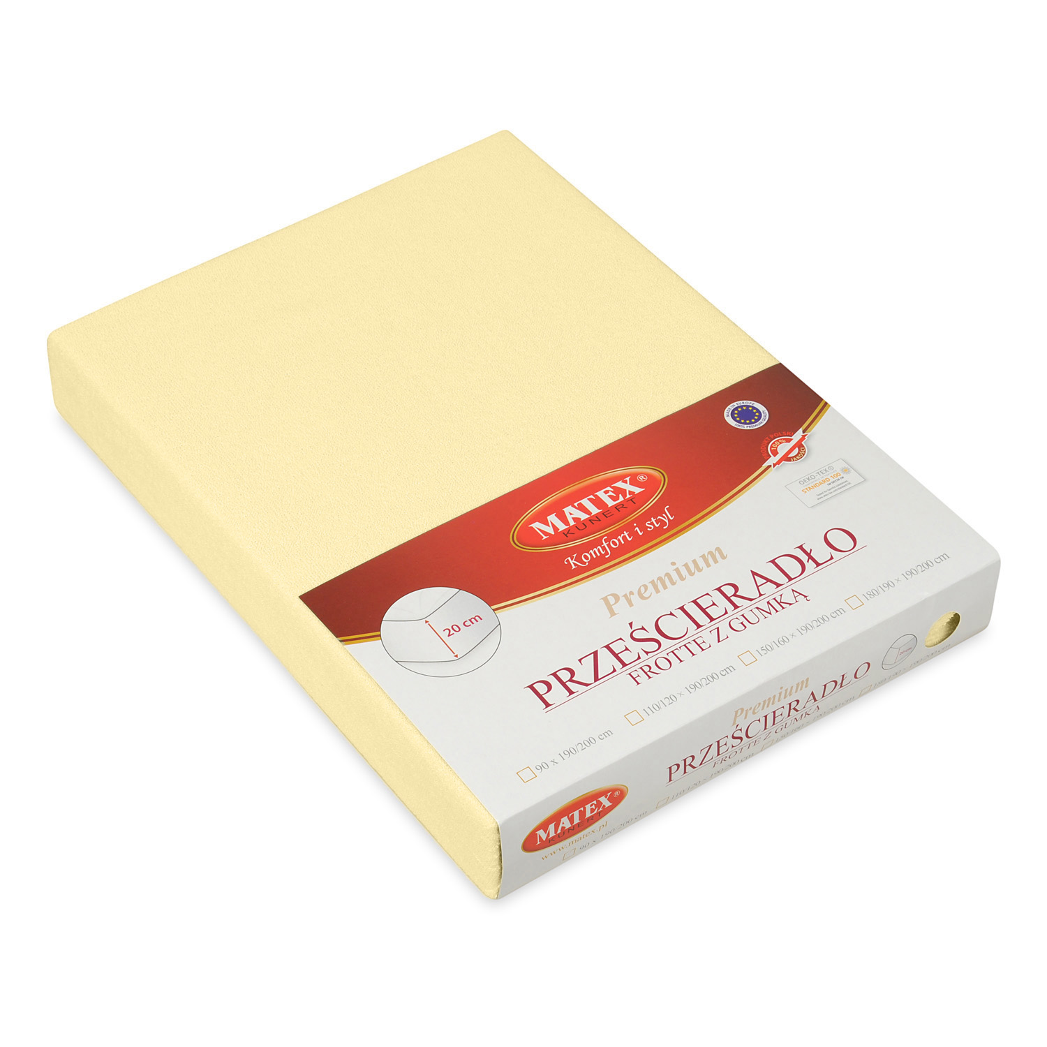 Prześcieradło frotte z gumą 150/160x190/200 Premium żółty 04 Matex 3 Prześcieradło frotte z gumą 150/160x190/200 Premium żółty 04 Matex - obrazek 3