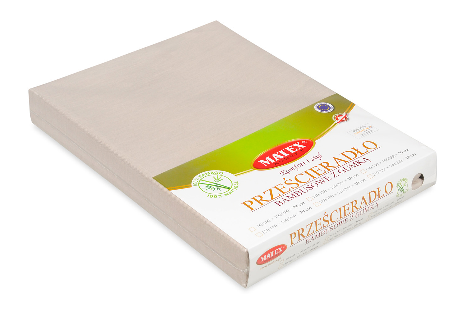 Prześcieradło z gumką 210/220x190/200x20 Bamboo beż 15 Matex 2 Prześcieradło z gumką 210/220x190/200x20 Bamboo beż 15 Matex - obrazek 2