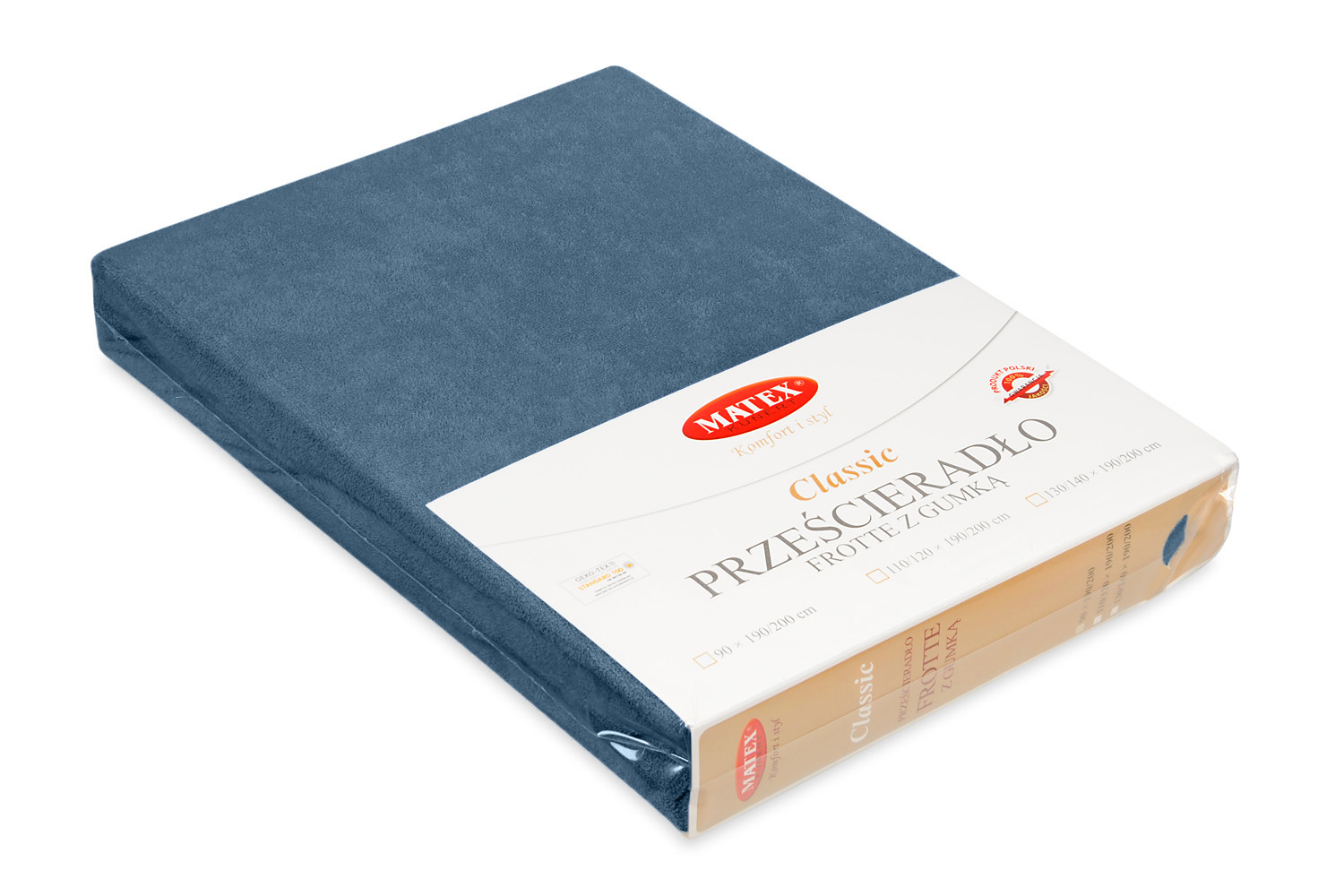 Prześcieradło frotte z gumką 210/220x190/200 Classic niebieski 25 Matex 3 Prześcieradło frotte z gumką 210/220x190/200 Classic niebieski 25 Matex - obrazek 3