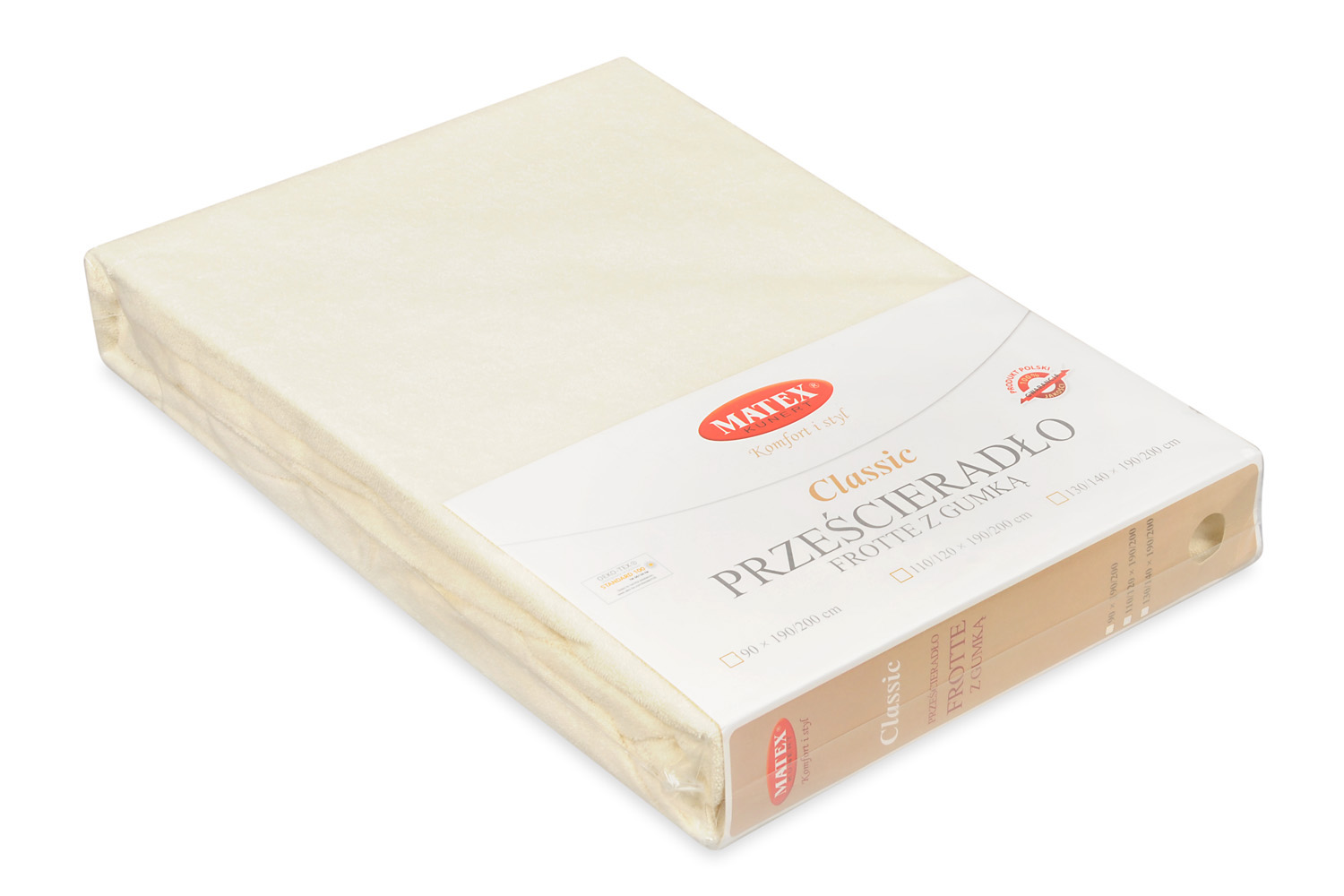 Prześcieradło frotte z gumką 180/190x190/200 Classic ecru 02 Matex 3 Prześcieradło frotte z gumką 180/190x190/200 Classic ecru 02 Matex - obrazek 3