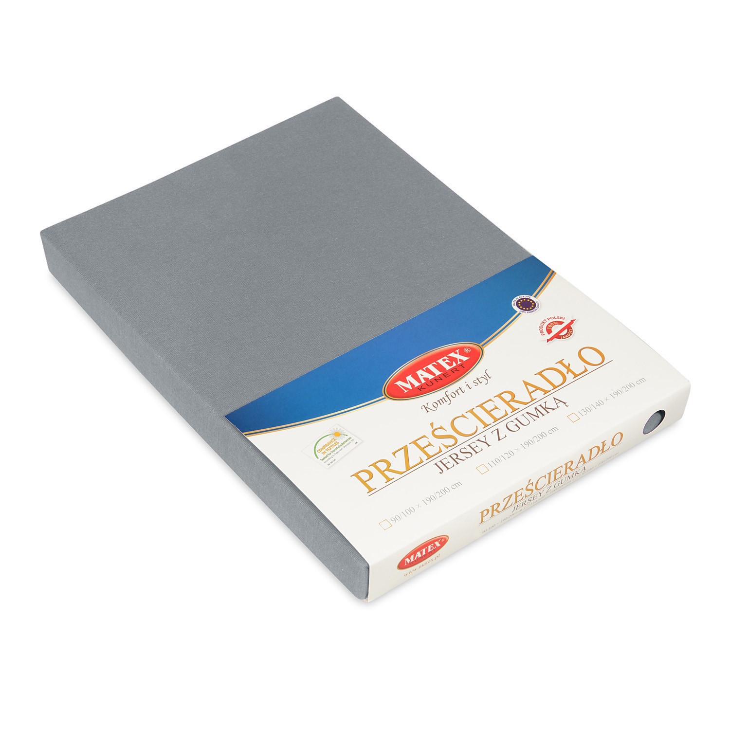 Prześcieradło jersey z gumą 210/220x190/200 Premium grafit 45 Matex 3 Prześcieradło jersey z gumą 210/220x190/200 Premium grafit 45 Matex - obrazek 3