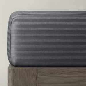 Prześcieradło adamaszek 180x200 grafit z gumką Maro Home