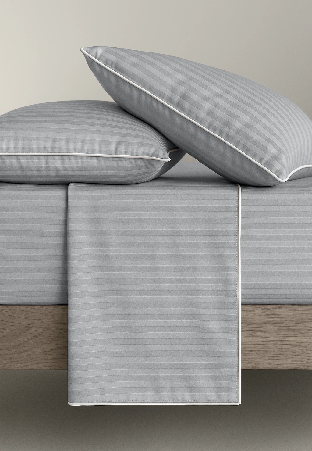 Prześcieradło adamaszek 160x200 jasno szare z gumką Maro Home 2 Prześcieradło adamaszek 160x200 jasno szare z gumką Maro Home - obrazek 2