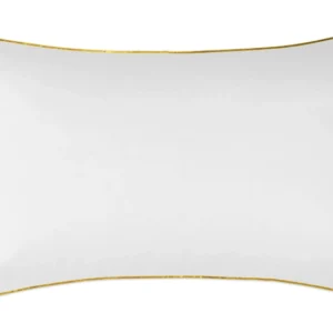 Poszewka satyna bawełniana 50x60 San Antonio biała ze złotą lamówką Maro Home T-S