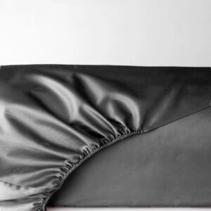 Prześcieradło satyna bawełniana 160x200 szary ciemny (antracyt) z gumką Maro Home T-S