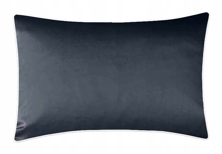 Poszewka 40x40 antracyt z białą lamówką Maro Home 1 Poszewka 40x40 antracyt z białą lamówką Maro Home