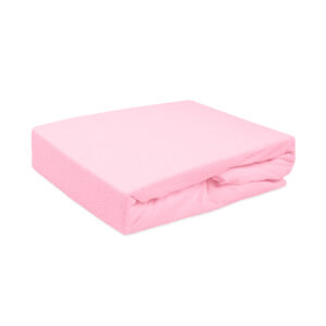 Prześcieradło frotte z gumką jasny róż 005 130-140x200  Darymex
