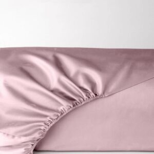 Prześcieradło satyna bawełniana 140x200 flamingo pink z gumką Maro Home T-S