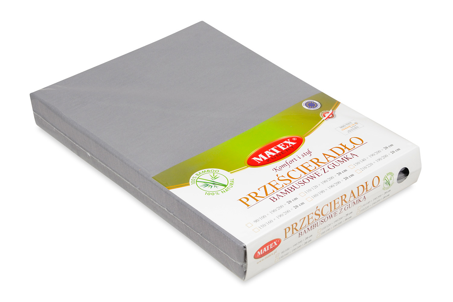 Prześcieradło z gumką 110/120x190/200x20 Bamboo szary 42 Matex 2 Prześcieradło z gumką 110/120x190/200x20 Bamboo szary 42 Matex - obrazek 2