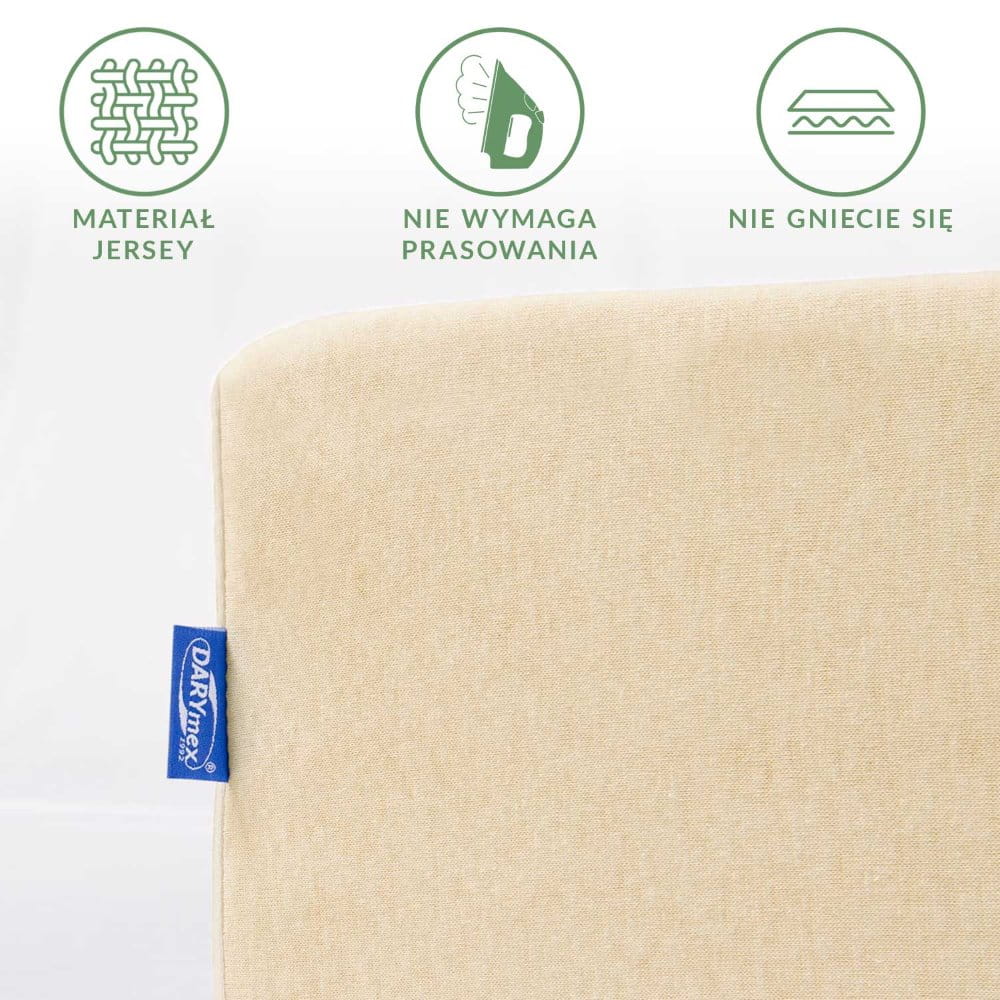 Prześcieradło 120x200 jersey z gumką jasny beż 047 Premium Darymex 2 Prześcieradło 120x200 jersey z gumką jasny beż 047 Premium Darymex - obrazek 2