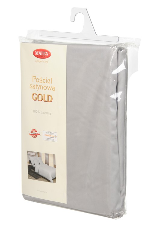 Pościel satynowa gładka 220x200 Gold szary 42 Matex 2 Pościel satynowa gładka 220x200 Gold szary 42 Matex - obrazek 2