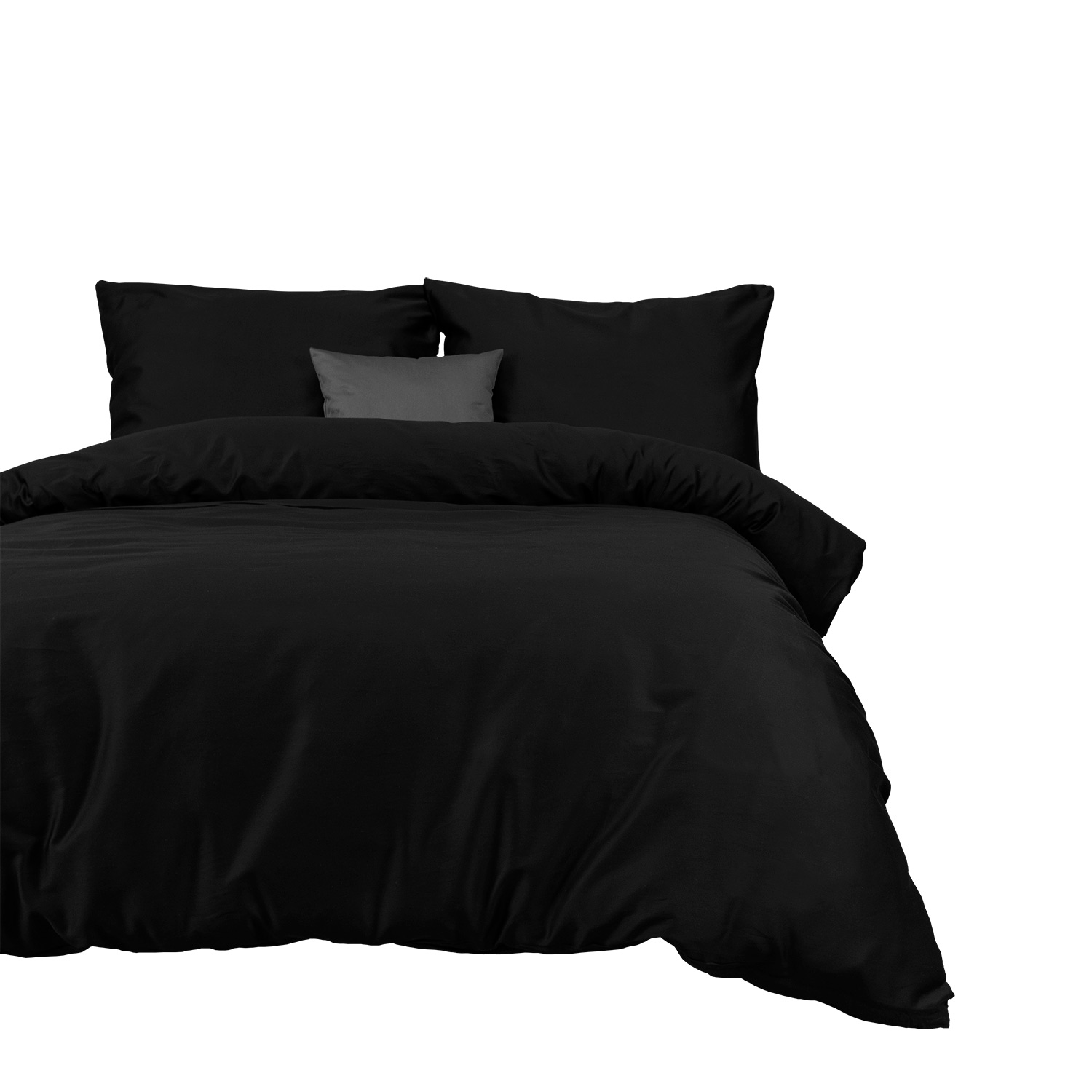 Pościel satynowa 180x200 Czarny Darymex 2 Pościel satynowa 180x200 Czarny Darymex - obrazek 2