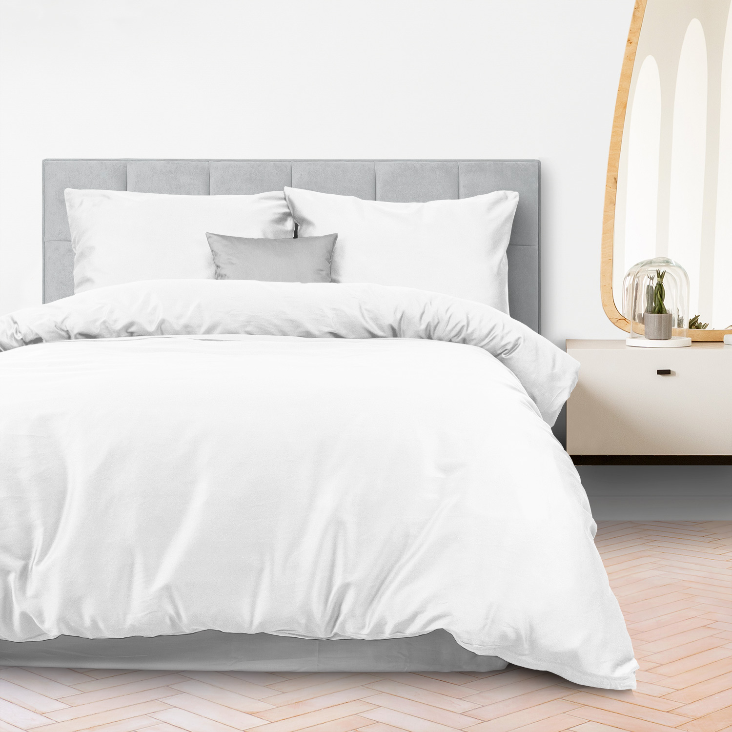 Pościel satynowa 180x200 biały Darymex 1 Pościel satynowa 180x200 biały Darymex