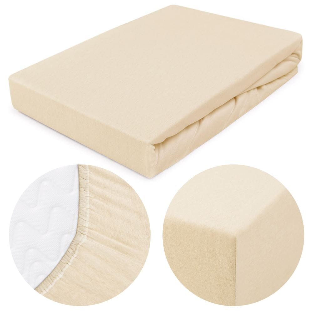 Prześcieradło 120x200 jersey z gumką jasny beż 047 Premium Darymex 5 Prześcieradło 120x200 jersey z gumką jasny beż 047 Premium Darymex - obrazek 5