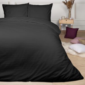 Pościel satynowa Cizgili 140x200 Black Darymex