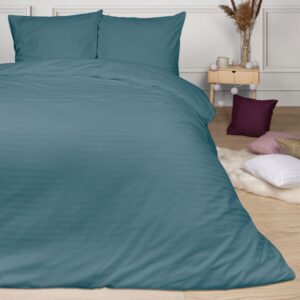 Pościel satynowa Cizgili 180x200 turkusowy Darymex