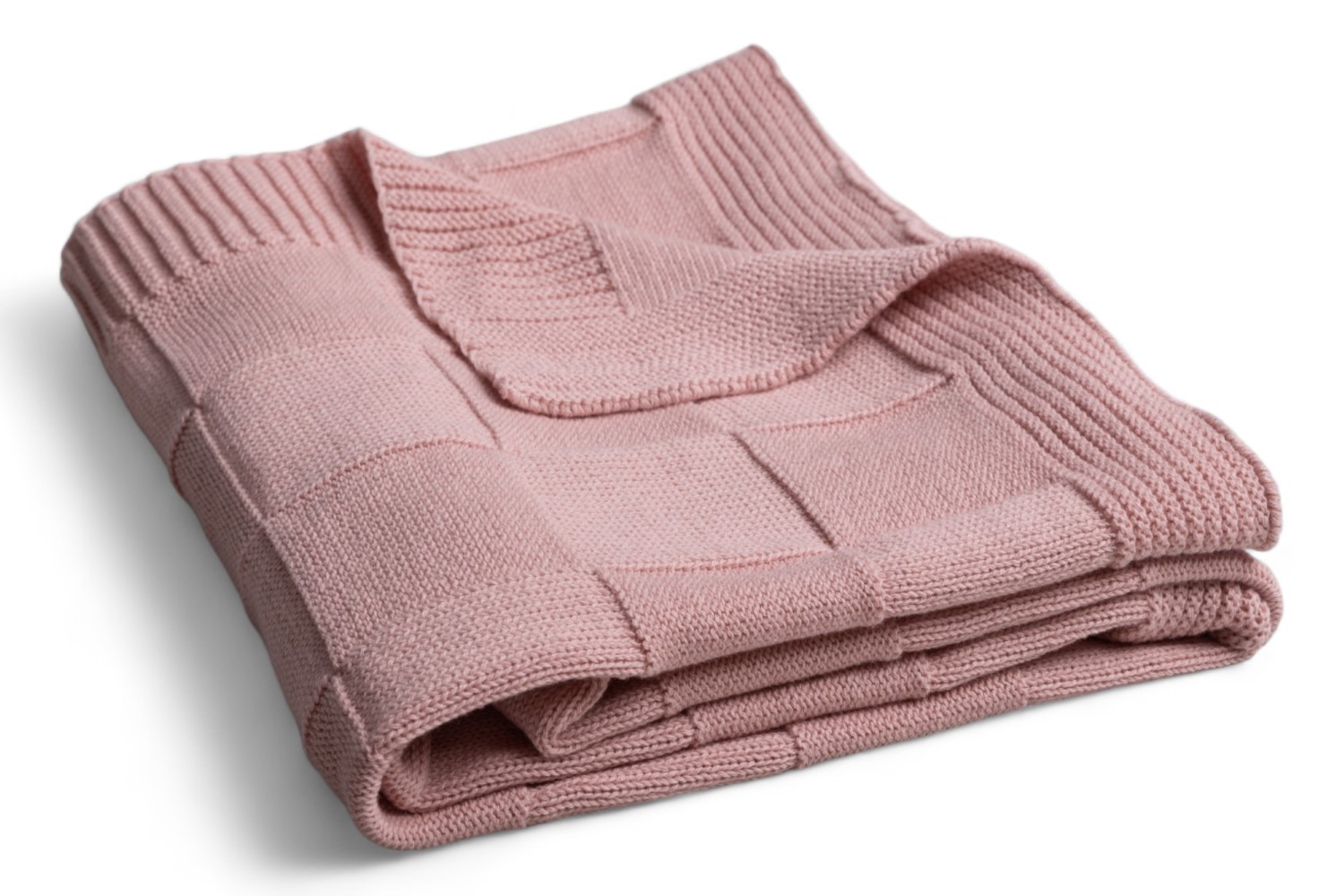 Koc bawełniany 80x100 SQUARE CHECKS perłowy róż BabyMatex 1 Koc bawełniany 80x100 SQUARE CHECKS perłowy róż BabyMatex