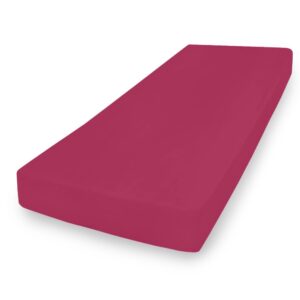 Prześcieradło jersey z gumą 90/100x190/200 Premium L11 amarantowe Matex