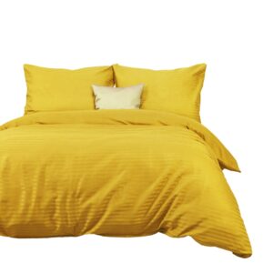 Pościel satynowa Cizgili 220x200 musztardowa Darymex