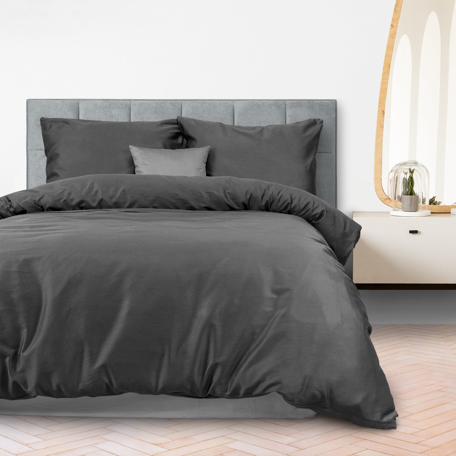 Pościel satynowa 140x200 Jasny szary Darymex 1 Pościel satynowa 140x200 Jasny szary Darymex