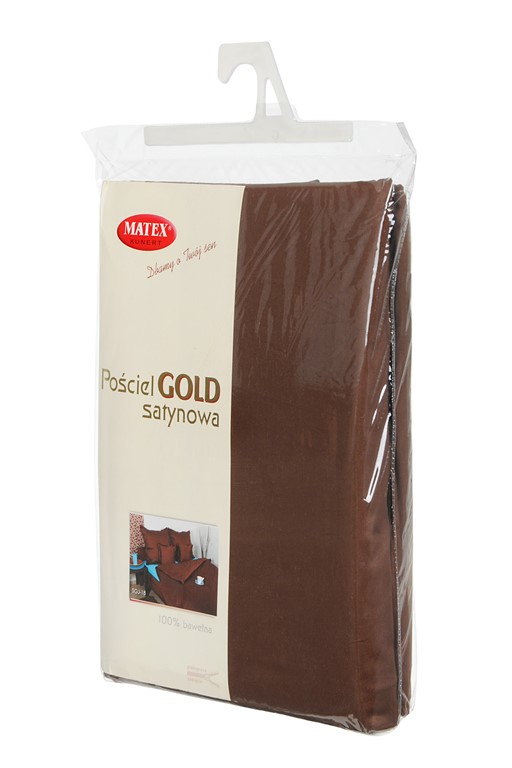 Pościel satynowa gładka 220x200 Gold brąz 18 Matex 2 Pościel satynowa gładka 220x200 Gold brąz 18 Matex - obrazek 2