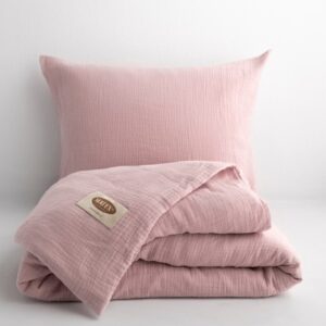 Pościel bawełniana Muślinowa 220x200 brudny róż 12 Matex