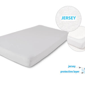 Prześcieradło Nieprzemakalne 80x160x10 JERSEY 42 szare Babymatex