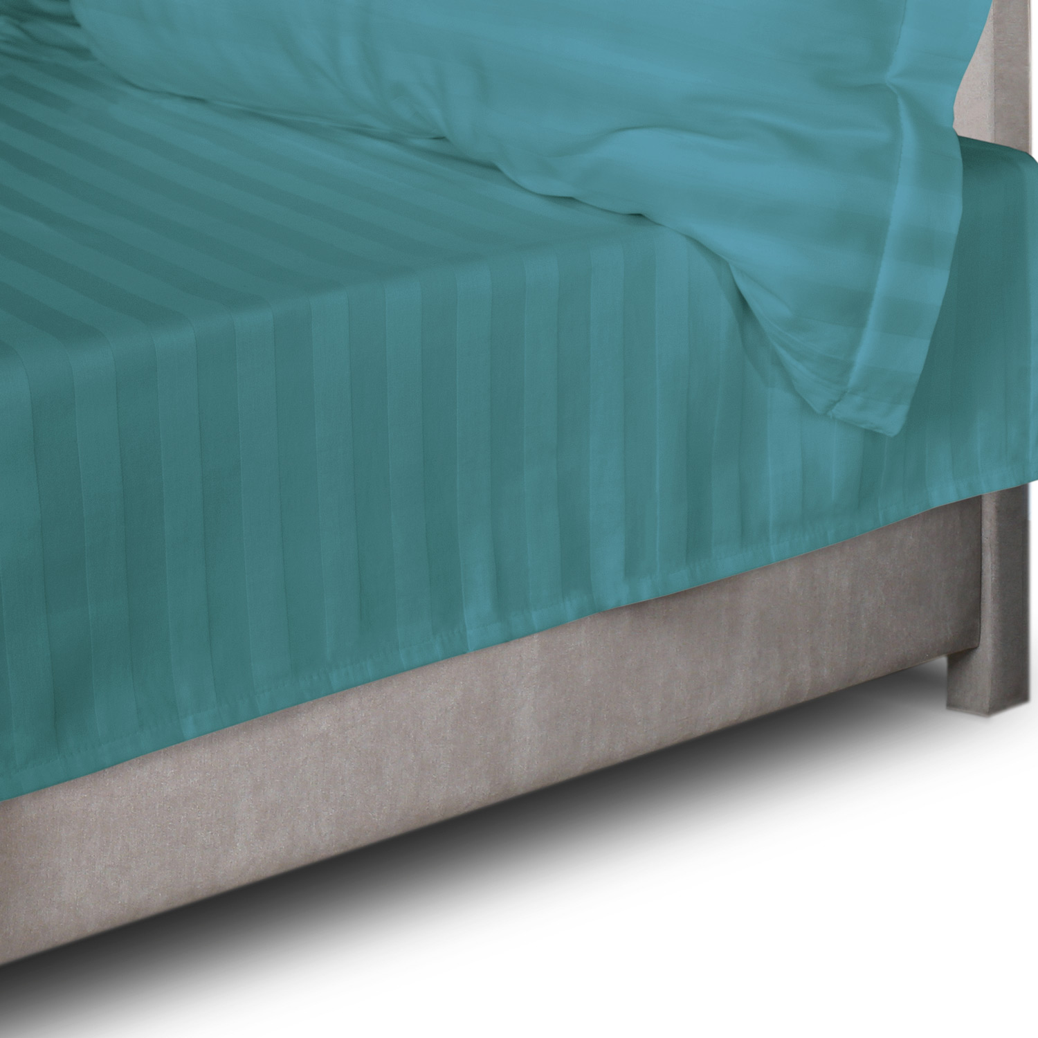 Prześcieradło satyna bambusowo-bawełniana STRIPE SEA TURQUOISE 220x260 Darymex 3 Prześcieradło satyna bambusowo-bawełniana STRIPE SEA TURQUOISE 220x260 Darymex - obrazek 3