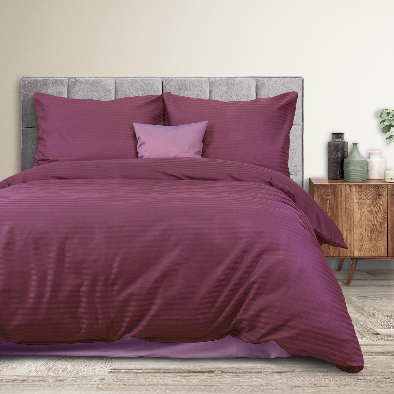 Pościel satynowa Cizgili 220x200 rose Darymex 2 Pościel satynowa Cizgili 220x200 rose Darymex - obrazek 2