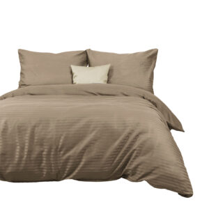 Pościel satynowa Cizgili 200x220 Light Brown Exclusive Darymex