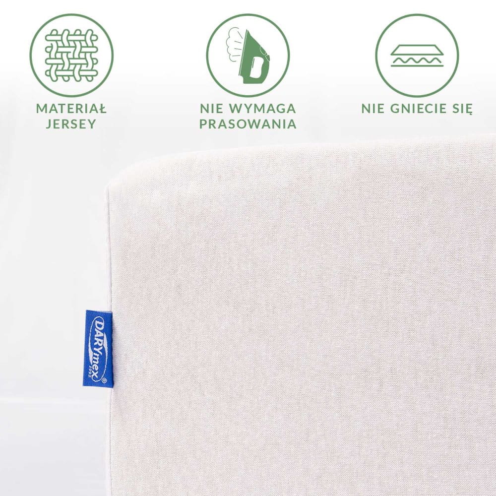 Prześcieradło 140x200 jersey z gumką biały 001 Premium Darymex 3 Prześcieradło 140x200 jersey z gumką biały 001 Premium Darymex - obrazek 3