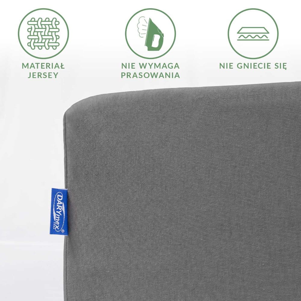 Prześcieradło 160x200 jersey z gumką szary 037 Premium Darymex 2 Prześcieradło 160x200 jersey z gumką szary 037 Premium Darymex - obrazek 2