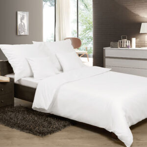 Pościel satynowa gładka 220x200 Gold biały 01 Matex