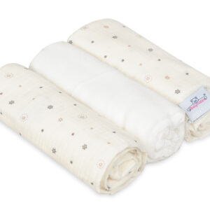 Pielucha 70x80 MUSLIN DESIGN 3 szt. Gwiazdki BabyMatex