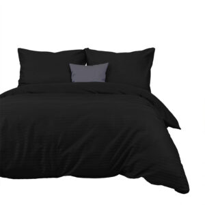 Pościel satynowa Cizgili 180x200 Black Darymex