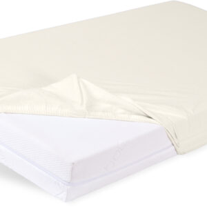 Prześcieradło Nieprzemakalne 60x120x10 BAMBOO 02 ecru Babymatex