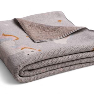 Koc bawełniany 80x100 Jednorożec SQUARE CHECKS BabyMatex