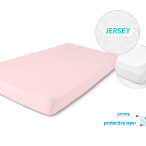 Prześcieradło Nieprzemakalne 70x140x10 JERSEY 09 j. róż Babymatex