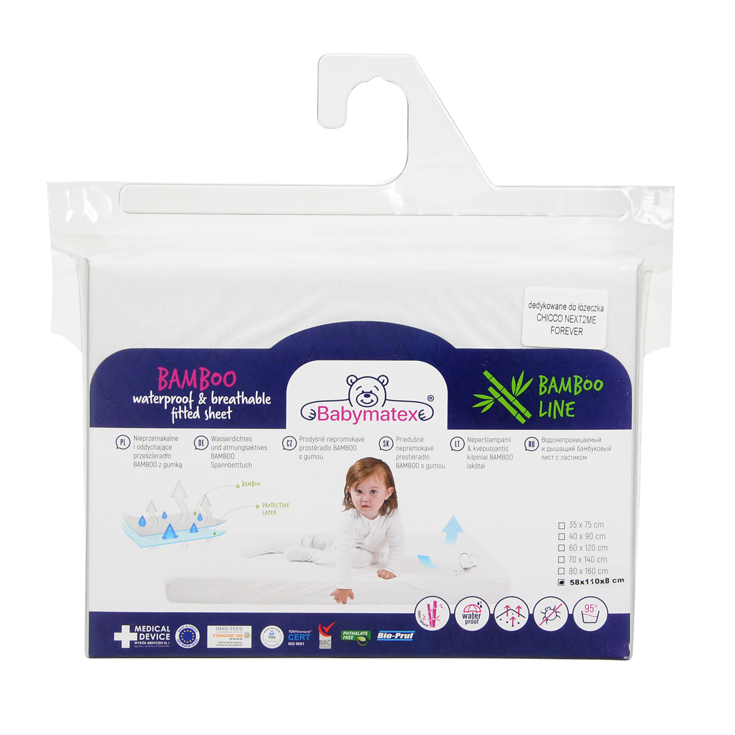 Prześcieradło Nieprzemakalne 58x110x8 BAMBOO 01 białe Babymatex 8 Prześcieradło Nieprzemakalne 58x110x8 BAMBOO 01 białe Babymatex - obrazek 8