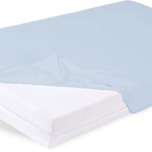 Prześcieradło z gumką 80x160x10 BAMBOO 24 j. niebieskie Babymatex