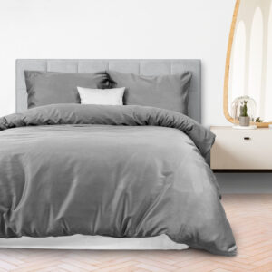 Pościel satynowa 160x200 Popiel Darymex