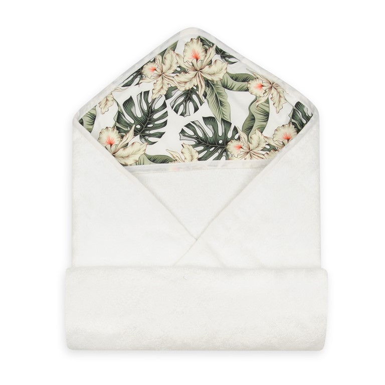 Okrycie kąpielowe 100x100 BAMBOO DESIGN 01 białe Babymatex 4 Okrycie kąpielowe 100x100 BAMBOO DESIGN 01 białe Babymatex - obrazek 4