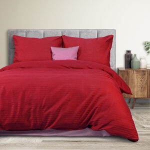 Pościel satynowa Cizgili 180x200 Czerwony Darymex